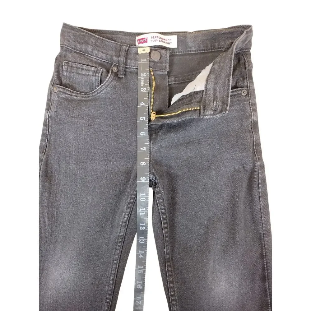 Levi’s 514 Jeans Men’s 26x27 Black Performance Straight Fit Denim Casual